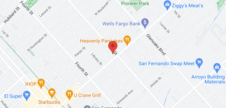 map of 1108 5th San Fernando, CA 91340